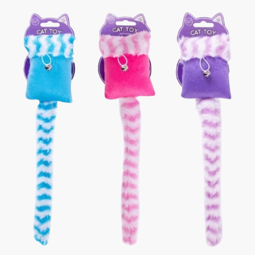 Large Fluffy Tail and Bell Cat Toy – Interactive Chase Toy with Sound for Cats & Kittens