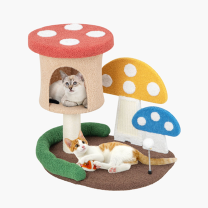 4-In-1 Cat Tree with Condo and Platform with Full-Wrapped Sisal Post