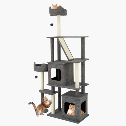 Tall Cat Tree Multi-Level Large Cat Tower with Scratching Posts