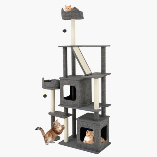 Tall Cat Tree Multi-Level Large Cat Tower with Scratching Posts