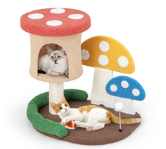 4-In-1 Cat Tree with Condo and Platform with Full-Wrapped Sisal Post