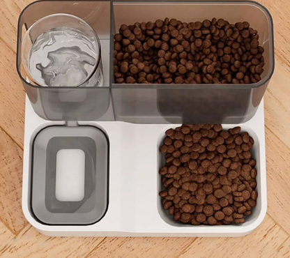 2-in-1 Pet Feeder Food & Water Dispenser – Automatic Bowl with Bottle for Cats & Dogs