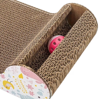 Large Bell and Catnip Cat Scratcher – Interactive Scratching Toy for Cats & Kittens
