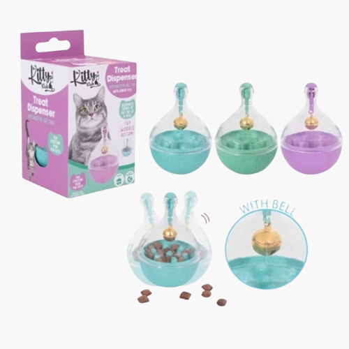 Bell Gingling Cat Treat Dispenser – Interactive Treat Toy with Sound for Cats & Kittens
