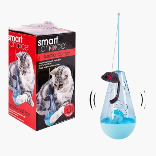 Bell Ball and Mouse Interactive Cat Toy – Chase Toy with Bell for Cats & Kittens