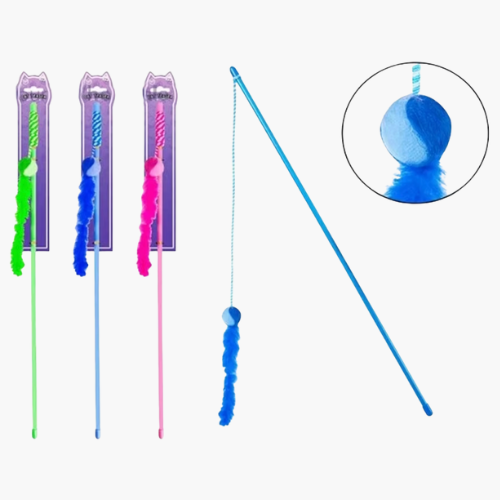 Bell and Tail Teaser Cat Toy – Interactive Wand Toy with Sound for Cats & Kittens