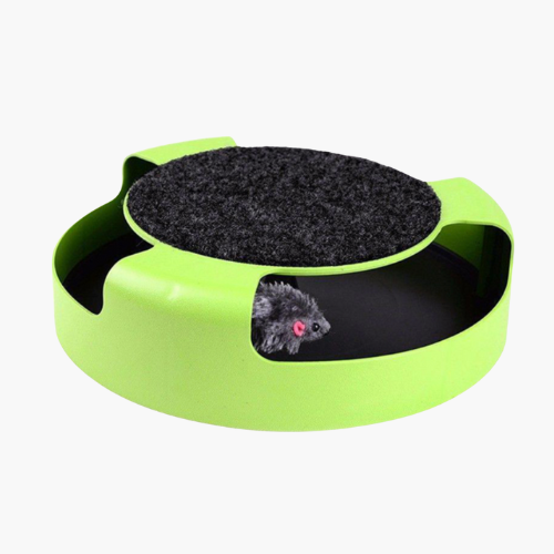 Catch the Mouse Interactive Cat Toy – Teasing Mouse with Scratch Board for Cats & Kittens